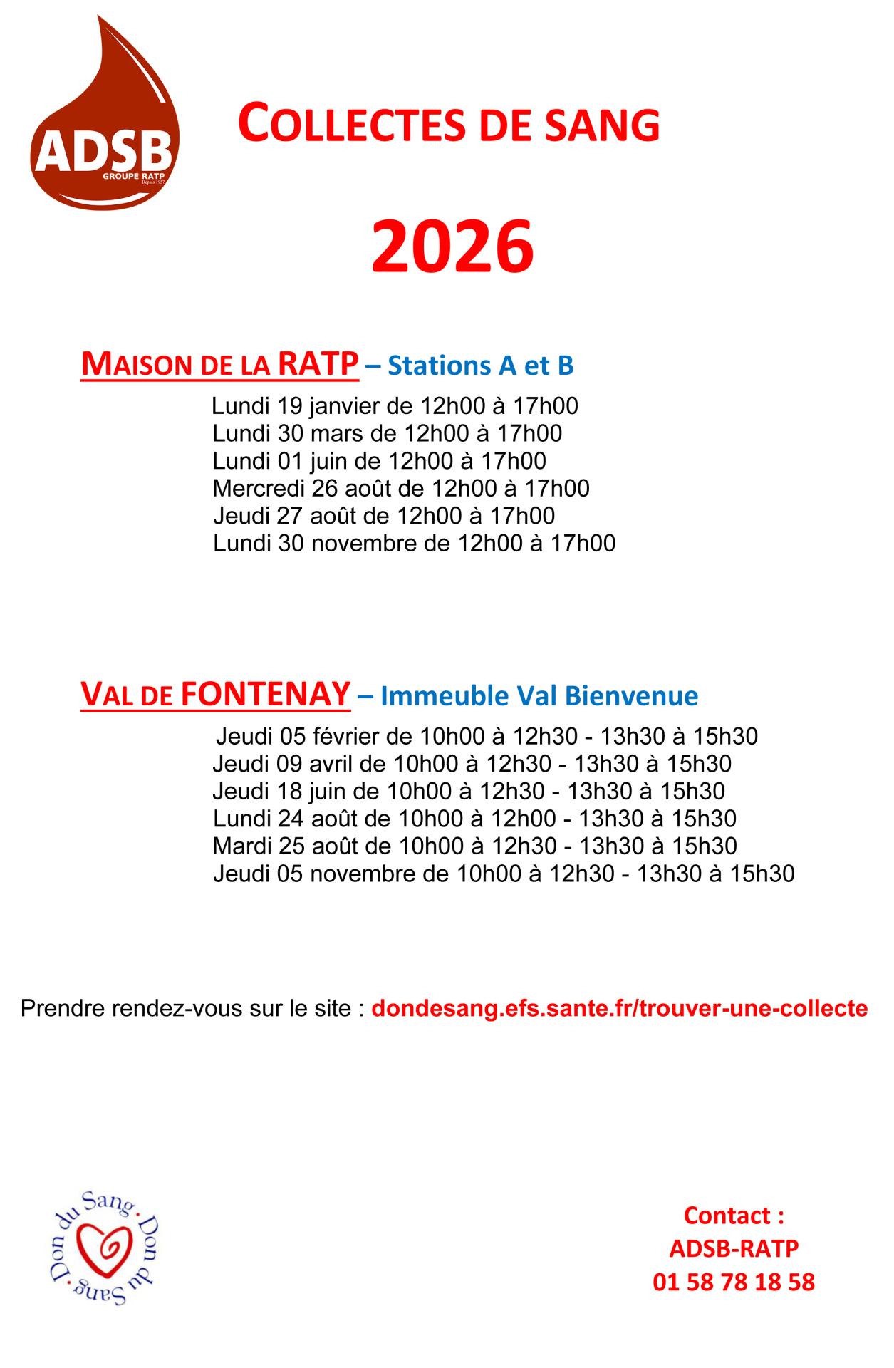 2026 calendrier collectes par site 1